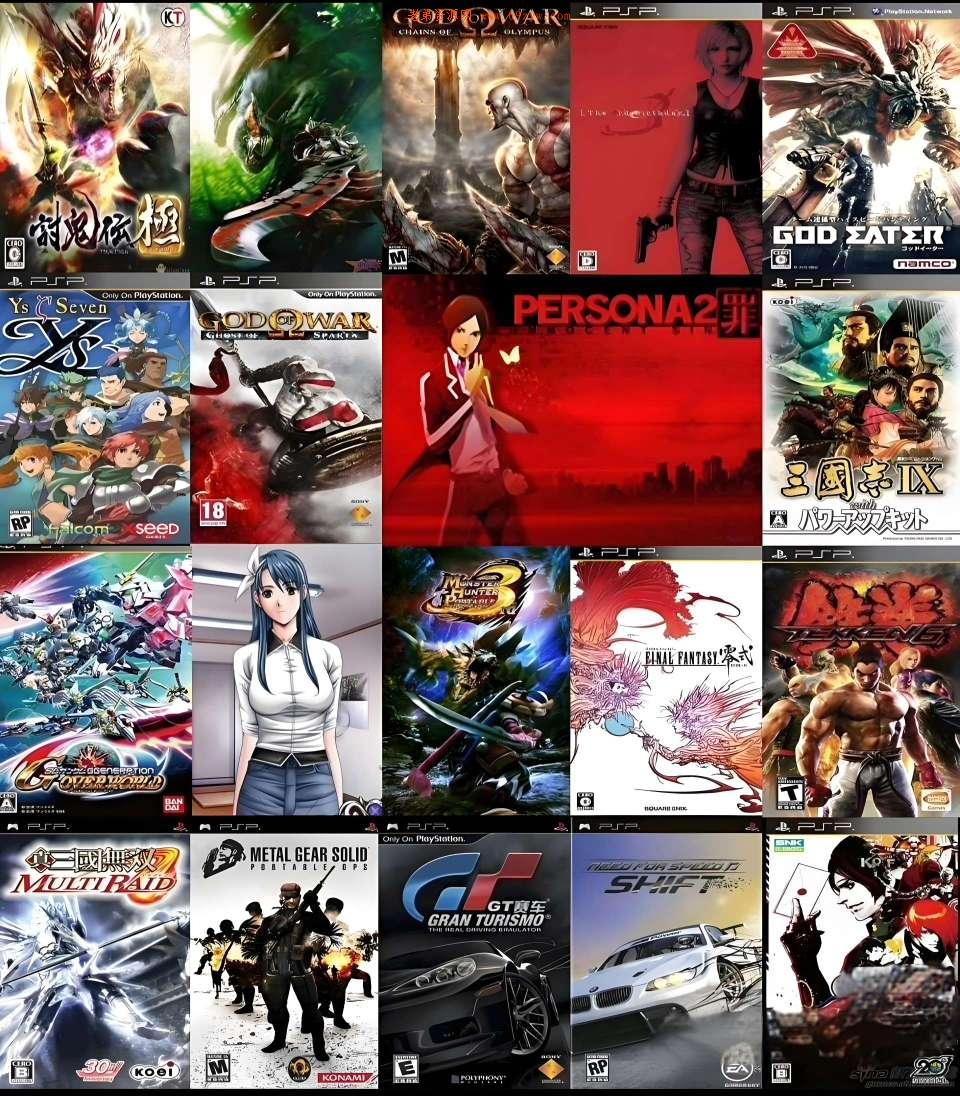 【游戏分享】外面还在收费PSP收录的游戏合集,免费分享,共2000G!4000款!