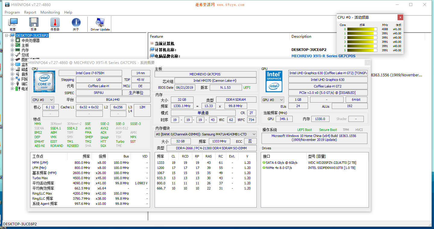 HWiNFO硬件检测工具v8.17绿色版